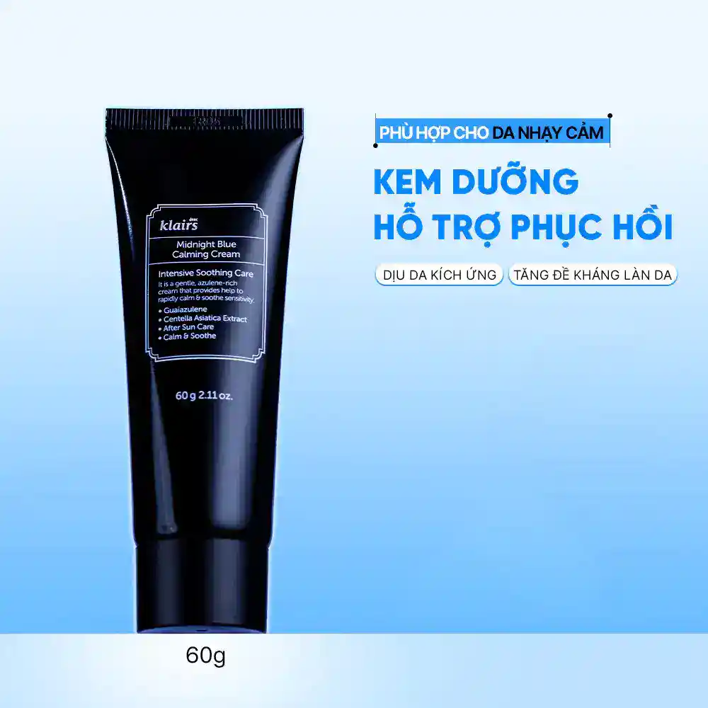Kem dưỡng ẩm Klairs Midnight Blue Calming Cream Kem dưỡng ẩm Klairs Midnight Blue Calming Cream
